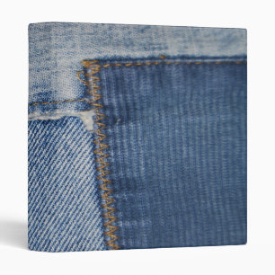 Patched Denim Binder