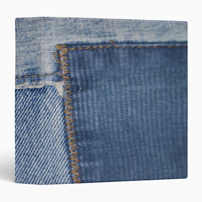 Patched Denim Binder (Front/Spine)