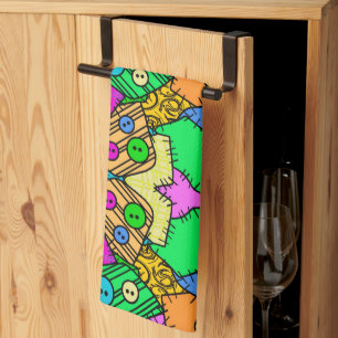 Patches and Buttons Halloween Kitchen Towel