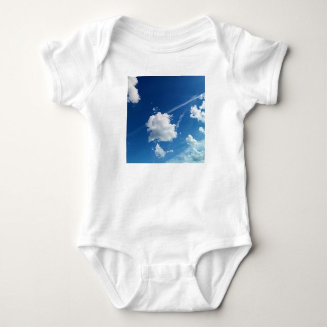 Patches of clouds baby bodysuit (Front)