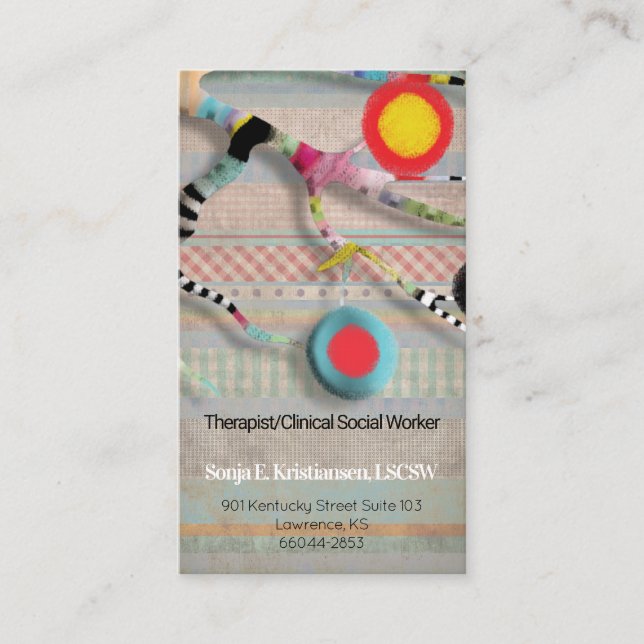 Patching art Vintage texture Business Card (Front)