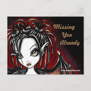 Patchouli Gothic Faery Fantasy Postcard