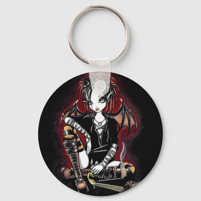 Patchouli Gothic Incense Fairy Keychain (Front)