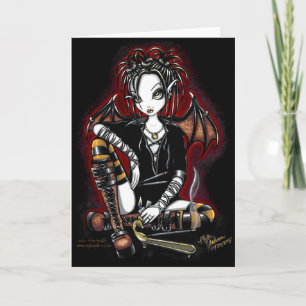 Patchouli Red and Gold Incense Fairy Card