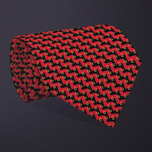 Patchwork Angola Flag Pattern  Tie (Creator Uploaded)