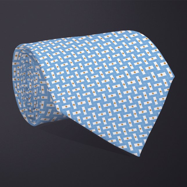 Patchwork Argentina Flag Pattern  Tie (Creator Uploaded)