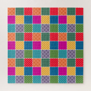 Patchwork Background: Diverse Pattern Mix Jigsaw Puzzle