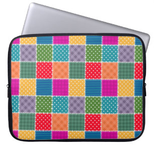 Patchwork Background: Diverse Pattern Mix Laptop Sleeve