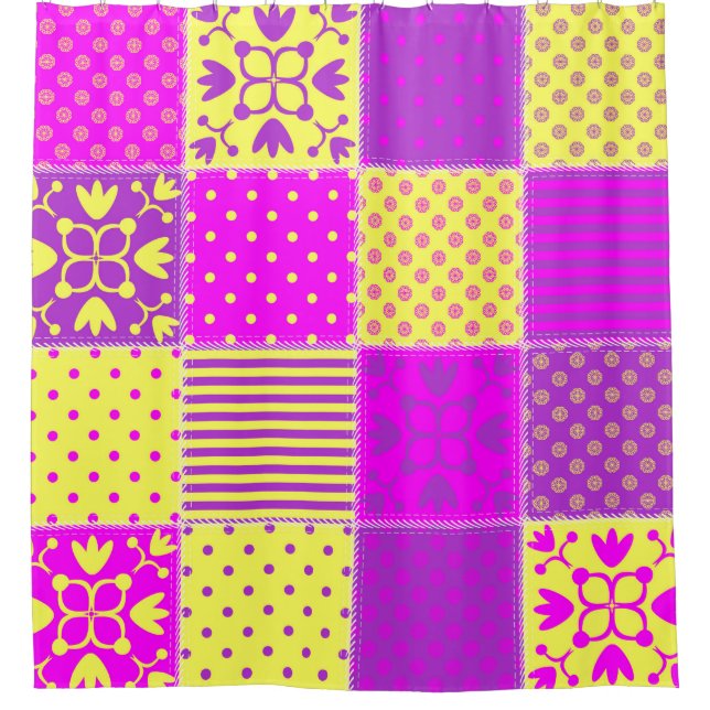 patchwork background with different patterns art,b (Front)