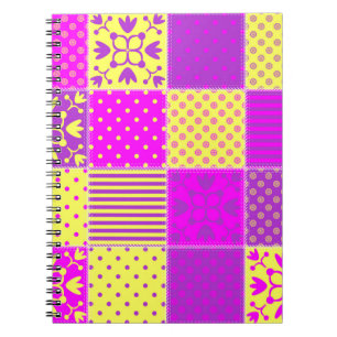 patchwork background with different patterns art,b notebook