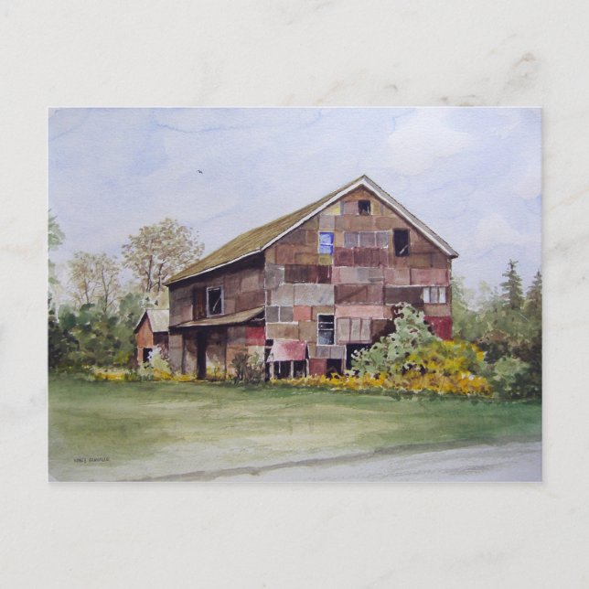 Patchwork Barn-postcard Postcard (Front)