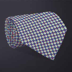 Patchwork Belize Flag Pattern Tie