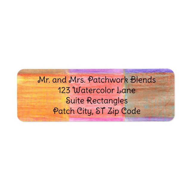 Patchwork Blends in Watercolor, Address Labels (Devant)