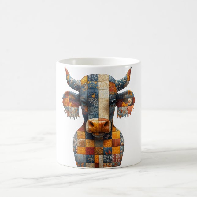 Patchwork Bull Mug (Center)