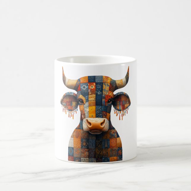 Patchwork Bull Mug (Center)