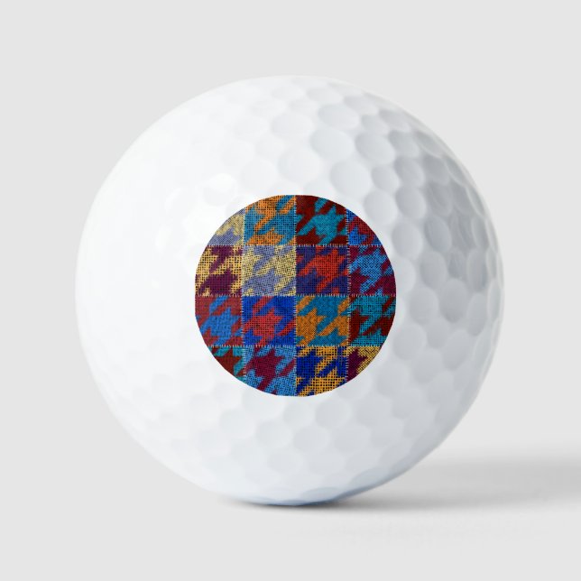 Patchwork canvas: imitation vintage pattern. golf balls (Front)