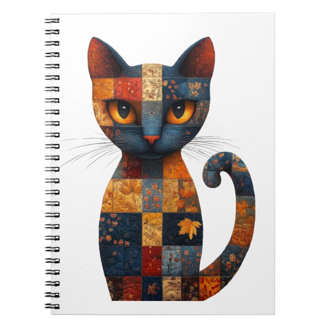 Patchwork Cat Notebook (Front)