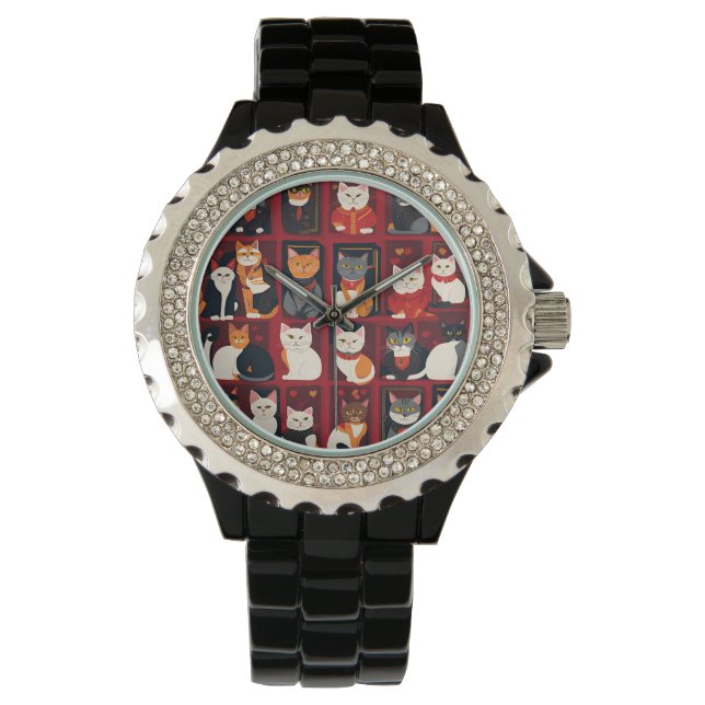 patchwork cats AI art watch (Front)