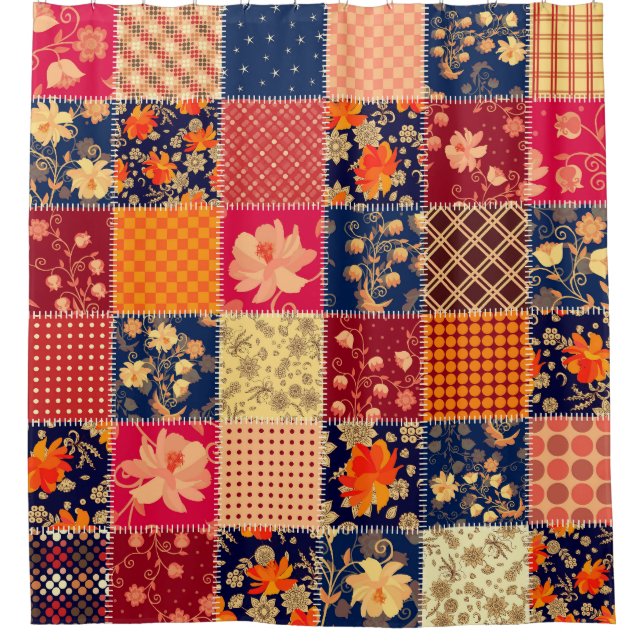 Patchwork Charm: Floral & Geometric Mix (Front)