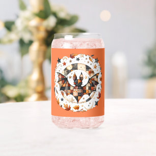 Patchwork Chat d'Halloween aux couleurs d'automne