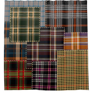 Patchwork checks, tartan surface design.