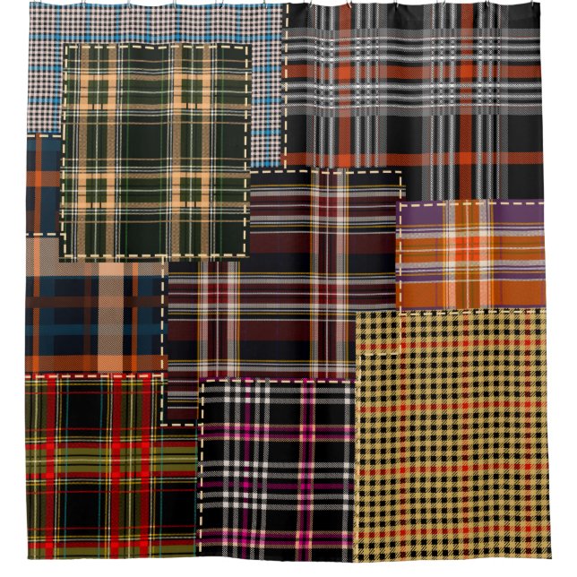 patchwork chercks pattern, tartan design, surface  (Front)