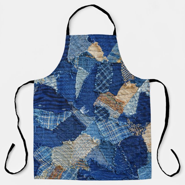 Patchwork Chic: Fabric Pattern Fun Apron (Front)