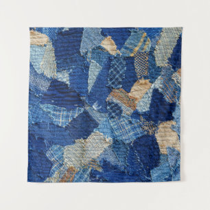 Patchwork Chic: Fabric Pattern Fun Tapestry