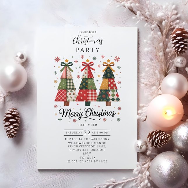 Patchwork Christmas Invitation (Creator Uploaded)