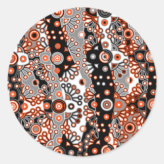 patchwork classic round sticker