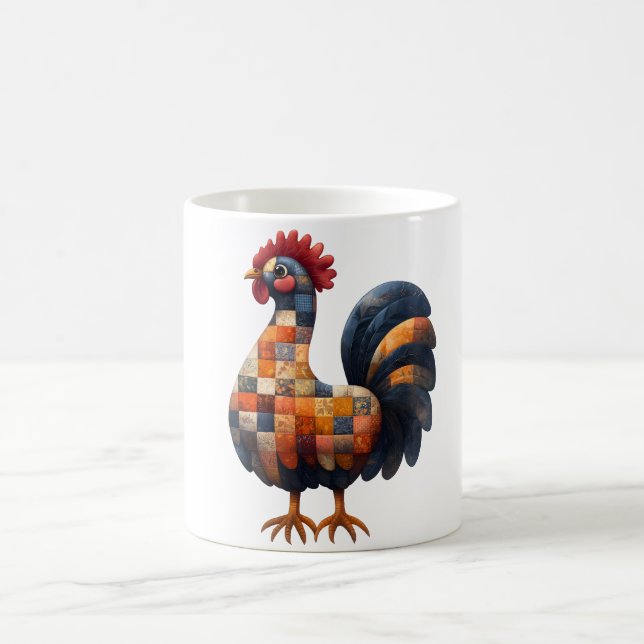 Patchwork Cockerel Mug (Center)
