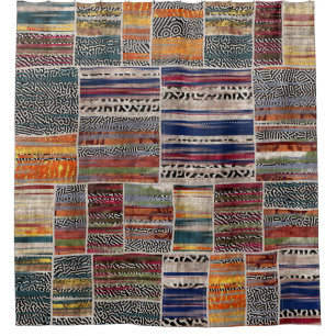 Patchwork collage: mixed quilt pattern.