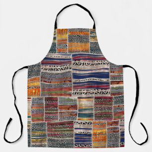 Patchwork collage: mixed quilt pattern. apron