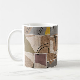 Patchwork collage, quilt mix pattern coffee mug