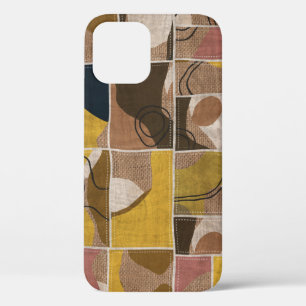 Patchwork collage quilt: mixed print. iPhone 12 case