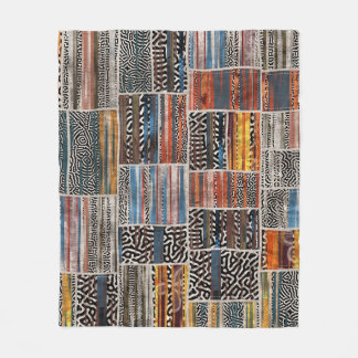 Patchwork Collage: Quilt Pattern Extravaganza Fleece Blanket