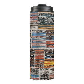 Patchwork Collage: Quilt Pattern Extravaganza Thermal Tumbler