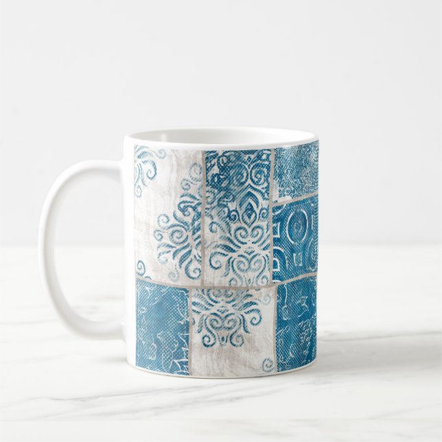 Patchwork Collage: Quilt Pattern Mix Coffee Mug (Left)