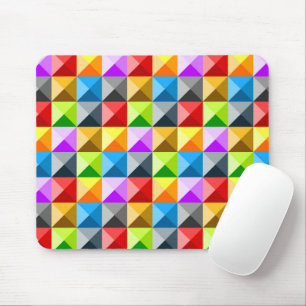 Patchwork Cool Colourful triangle geometric Mouse Pad