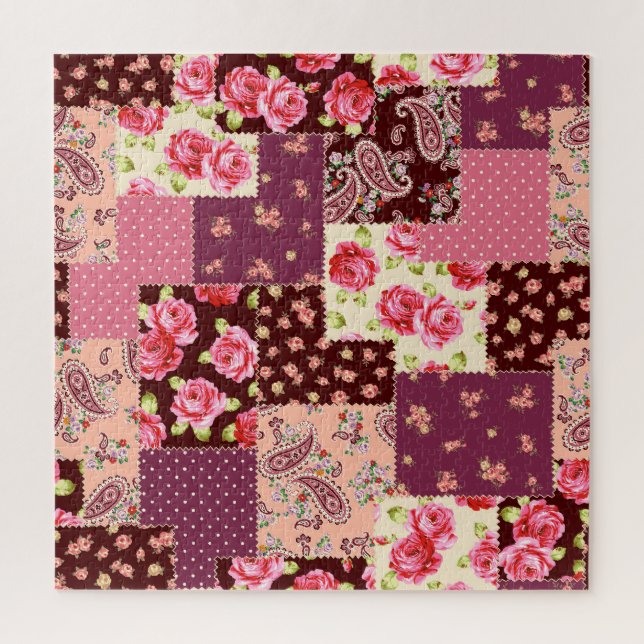 Patchwork Cute Seamless Pattern Jigsaw Puzzle (Vertical)