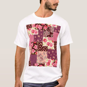 Patchwork Cute Seamless Pattern T-Shirt