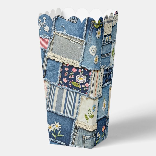 Patchwork Denim Favor Box (Back)