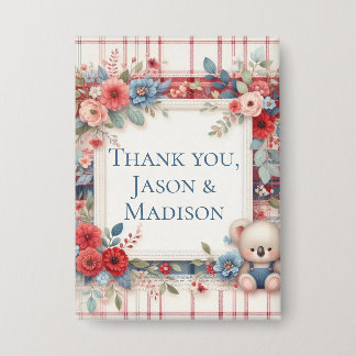 Patchwork Denim Koala Button