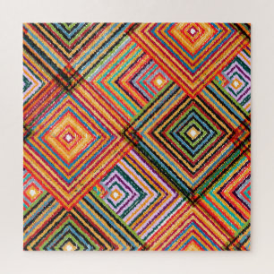 Patchwork Design with Aztec Squares. Jigsaw Puzzle