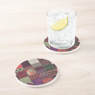 Patchwork Dessous de verre de grès rond bohème