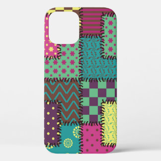 Patchwork: Diverse Patterns Background iPhone 12 Case