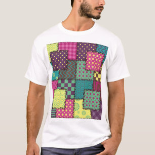 Patchwork: Diverse Patterns Background T-Shirt