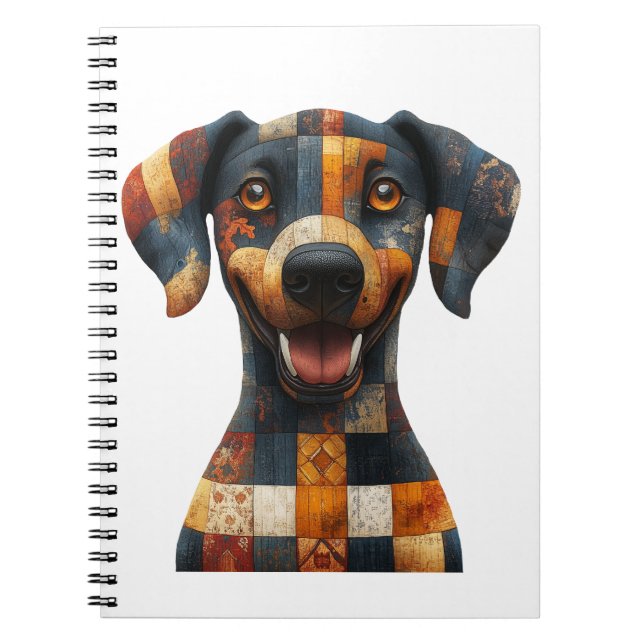 Patchwork Dog Notebook (Front)