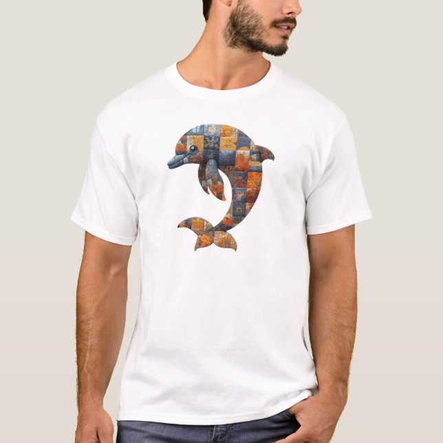 Patchwork Dolphin T-Shirt (Front)