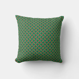 Patchwork Dominica Flag Pattern  Throw Pillow